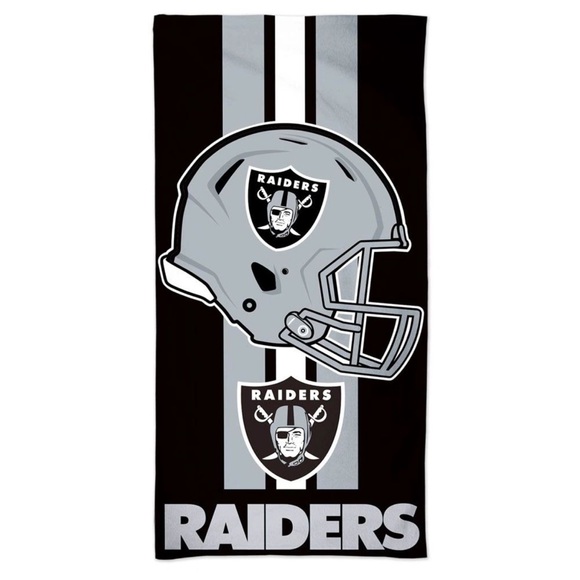 Las Vegas Raiders Fiber Beach Towel 9lb 30" x 60" - Picture 1 of 4
